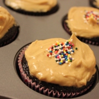 Chocolate Cupcake with Peanut Butter Icing